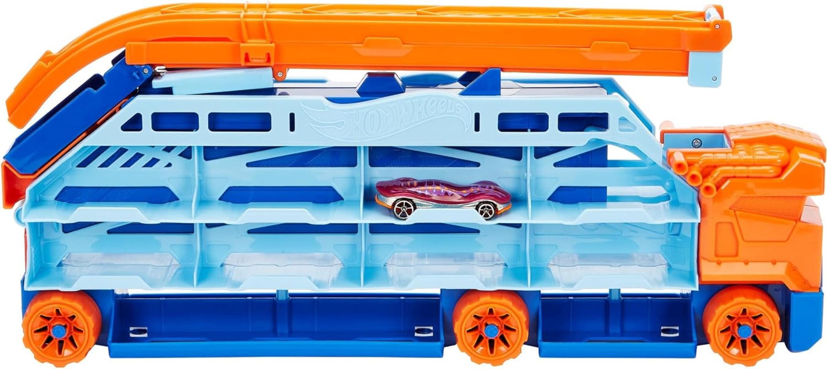 Hot Wheels Spielzeug-Transporter HOT WHEELS City Transporter mit ausfahrbarer Abfahrtsrampe 4+ HDY92