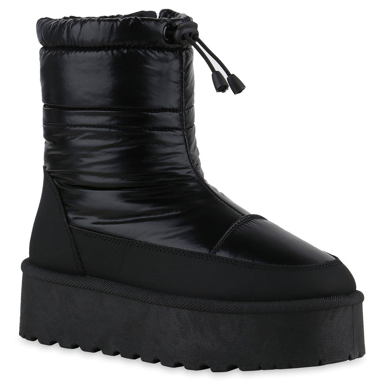 VAN HILL 841496 Winterstiefelette Damen Warm Gefütterte Winter Boots Stiefeletten Bequeme