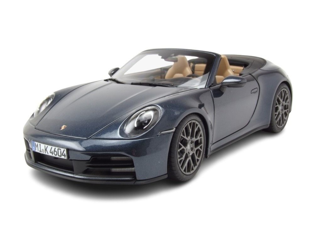 Norev Modellauto Porsche 911 Carrera Cabrio 2025 dunkelblau metallic, Maßstab 1:18