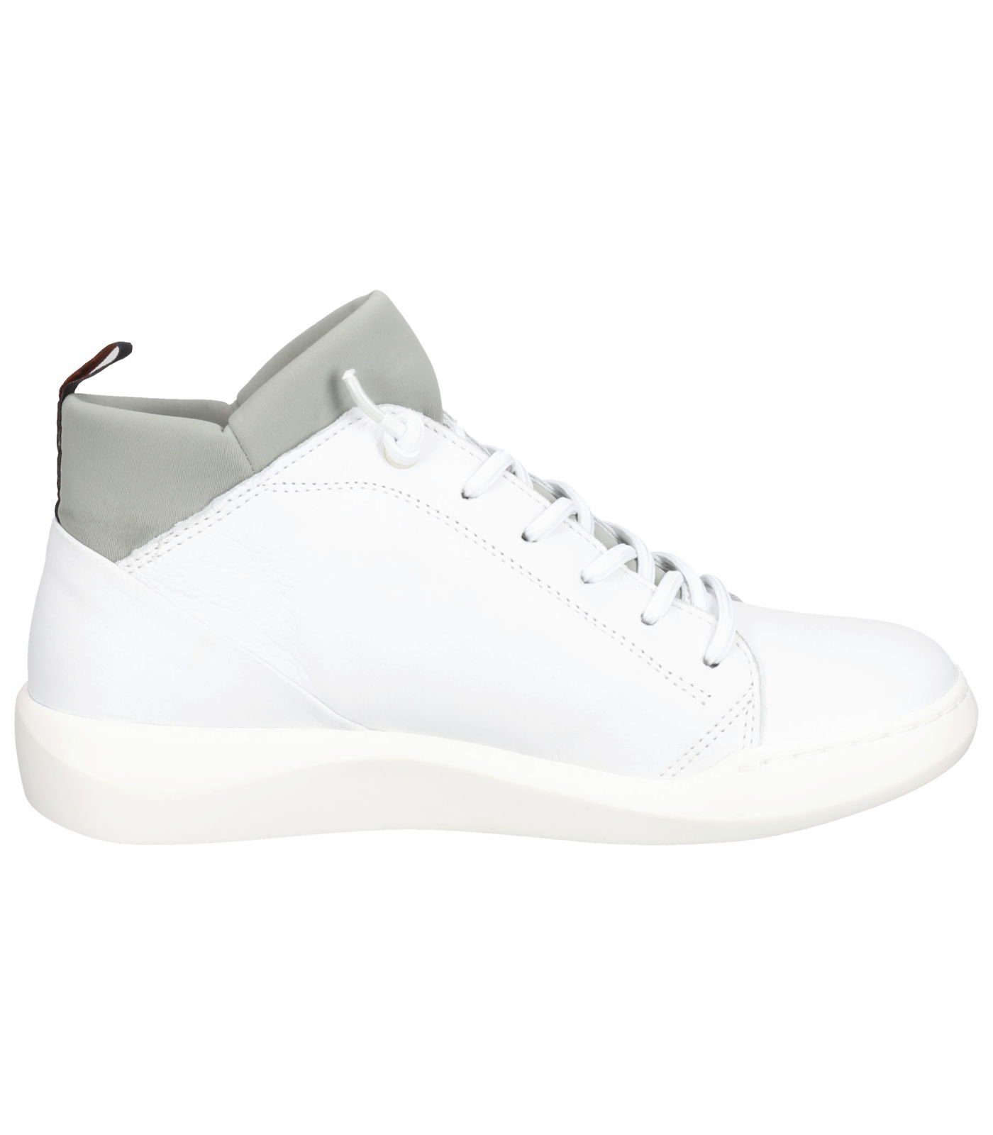Weiß Leder NEOPRENE) Sneaker Sneaker (WHITE W/GREY softinos