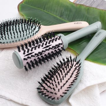 PARSA Beauty Haarbürste Pflegebürste Organic vegane Paddle Haarbürste in beige