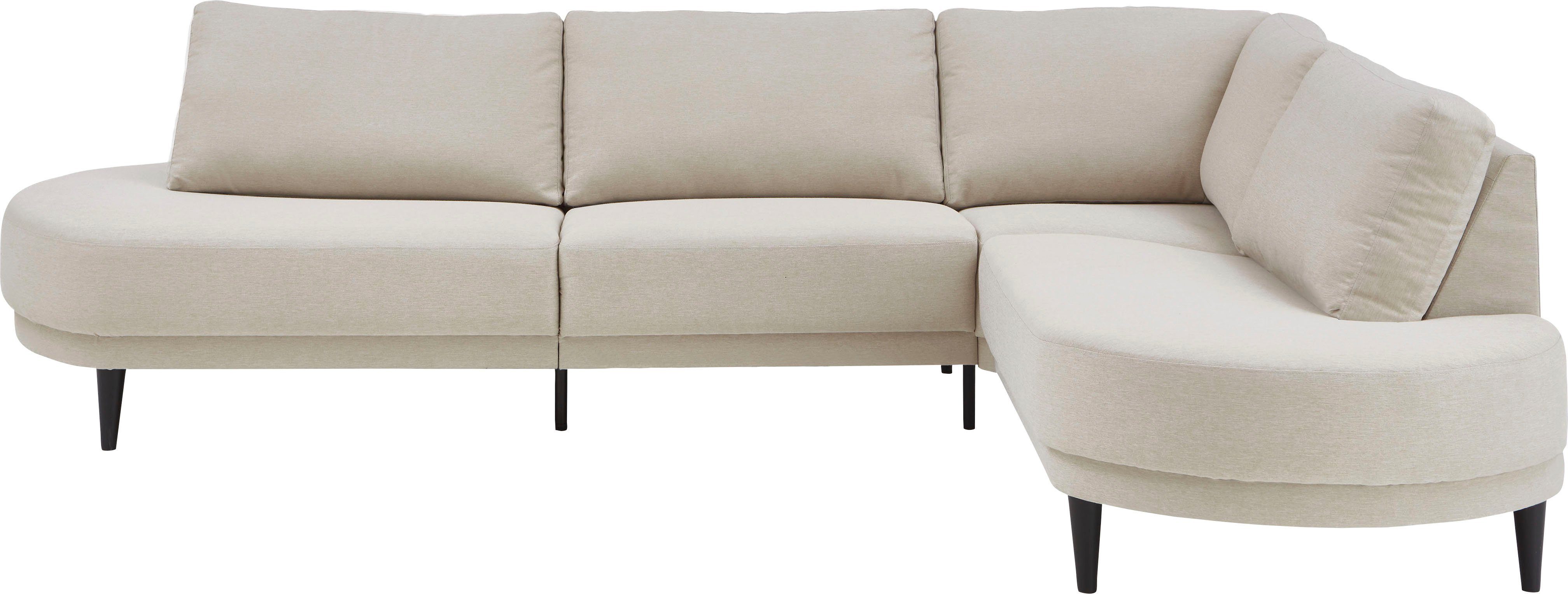 ATLANTIC home collection Ecksofa Ronny L-Form, mit Wellenunterfederung, rechts/links montierbar