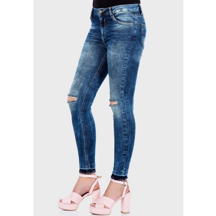 Cipo &amp; Baxx Slim-fit-Jeans in angesagtem Design in Skinny Fit NZ9441