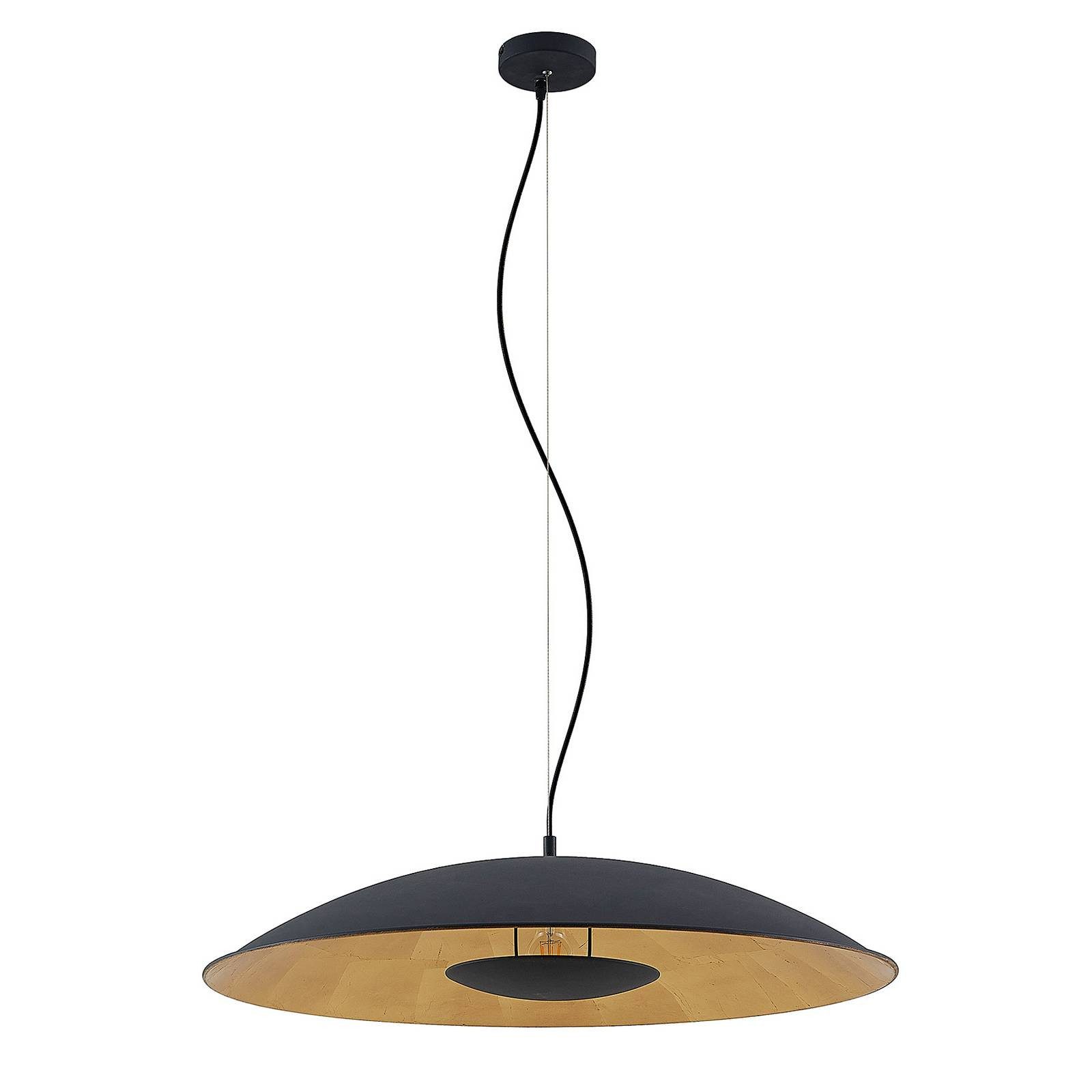 Lindby Hängeleuchte Narisara, Metall, Schwarz IP20, 1 x 60 W