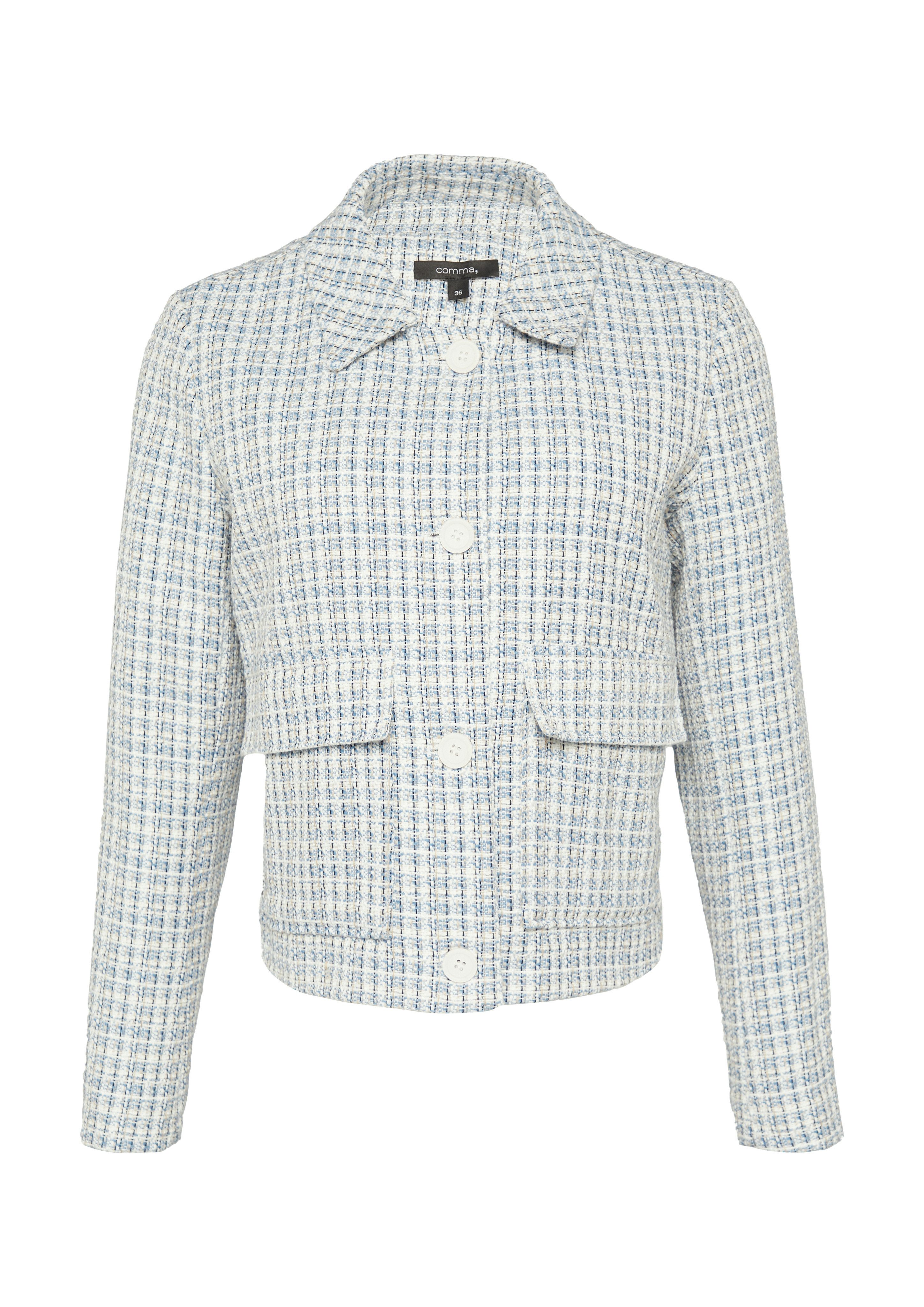 comma Kurzjacke aus Tweed, in verkürzter Form