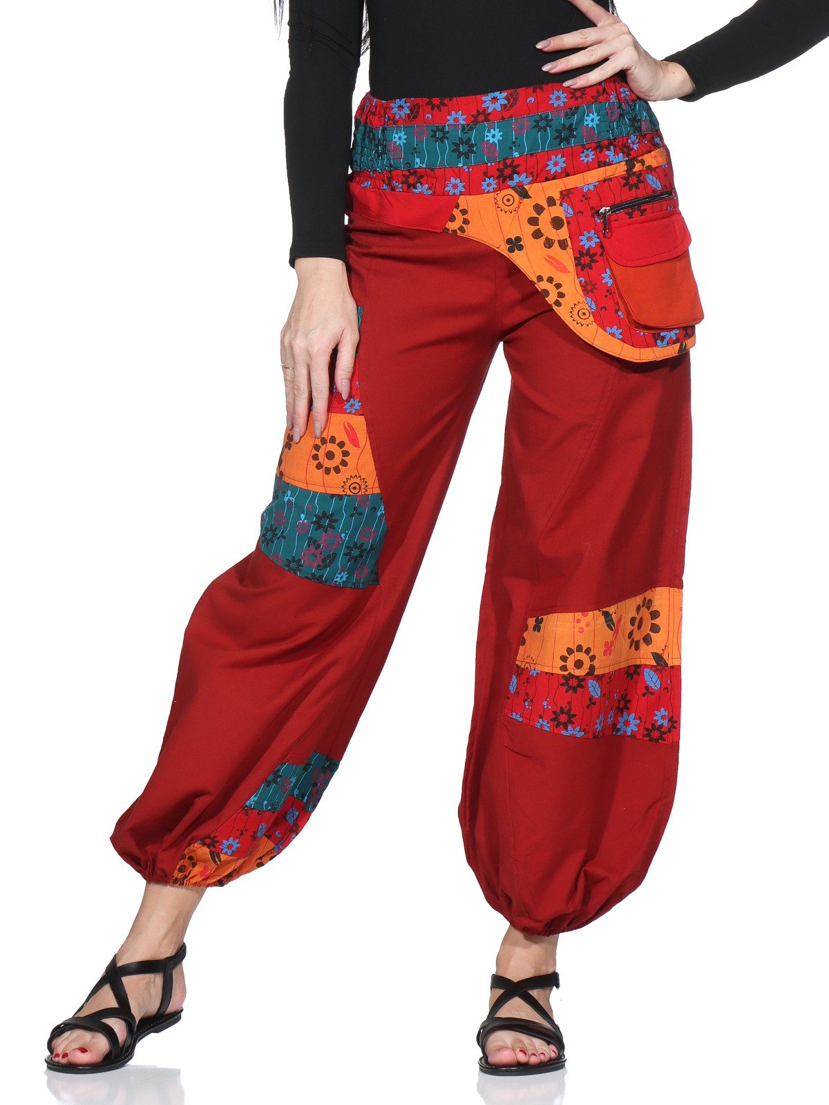 KUNST UND MAGIE Haremshose Kunst&Magie Bunte Hippiehose Baumwolle IBIZA Str günstig online kaufen