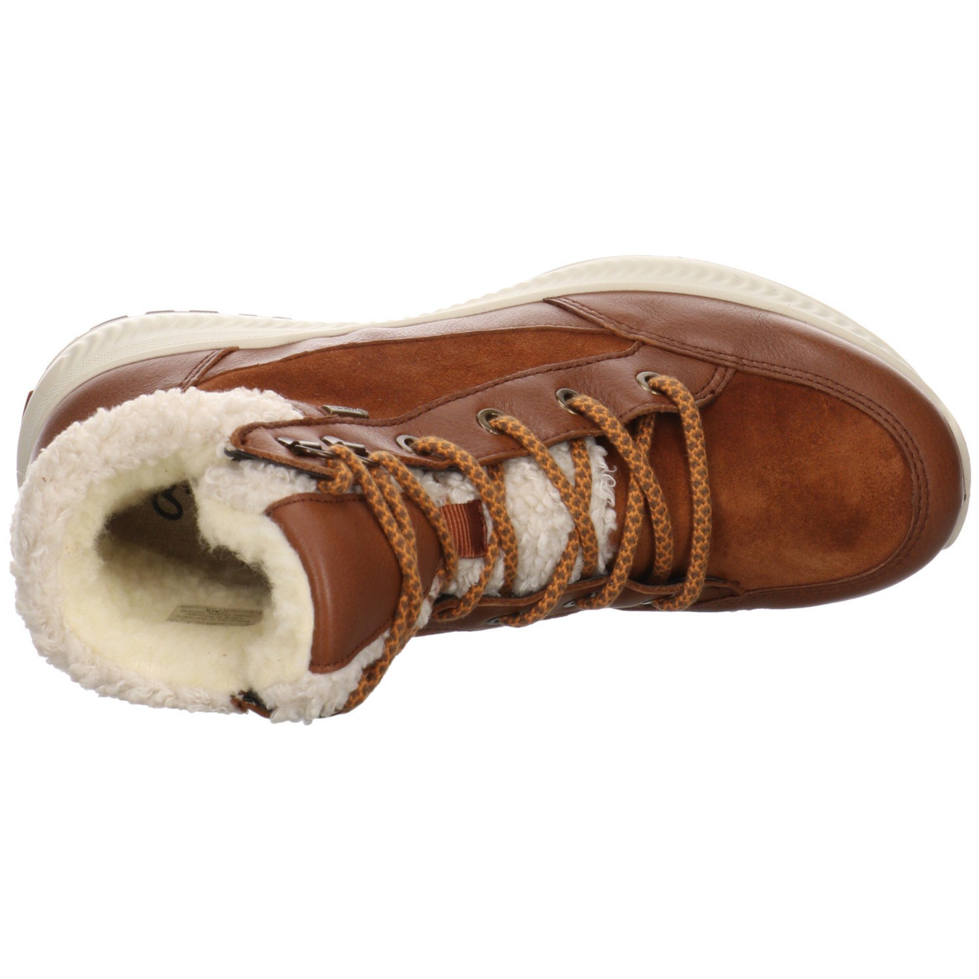 Damen Elegant Stiefel Ara Freizeit Hiker braun 046745 Schuhe Leder-/Textilkombination Stiefelette Boots