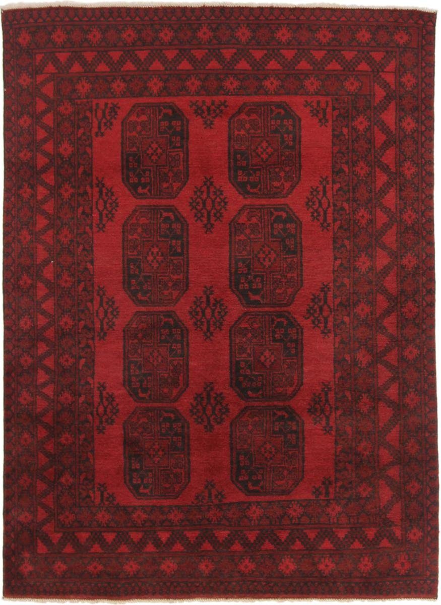 Orientteppich Afghan Akhche 139x190 Handgeknüpfter Orientteppich, Nain Trading, rechteckig, Höhe: 6 mm