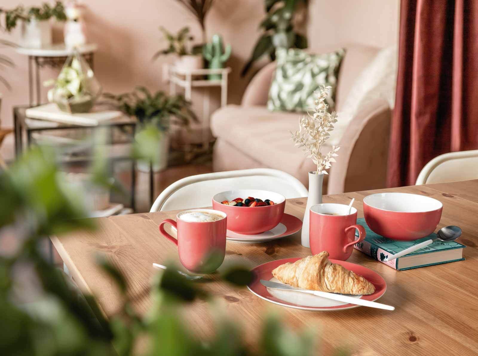 Seltmann Weiden Kombiservice Liberty Pure Colors Basic-Set 6er Set (6-tlg), 2 Personen, Porzellan