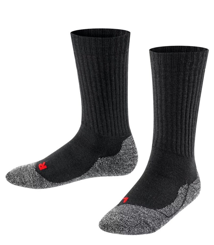 Socken Tagessocke Active Warm (wärmende Merinowolle) schwarz Kinder - 1 Paar