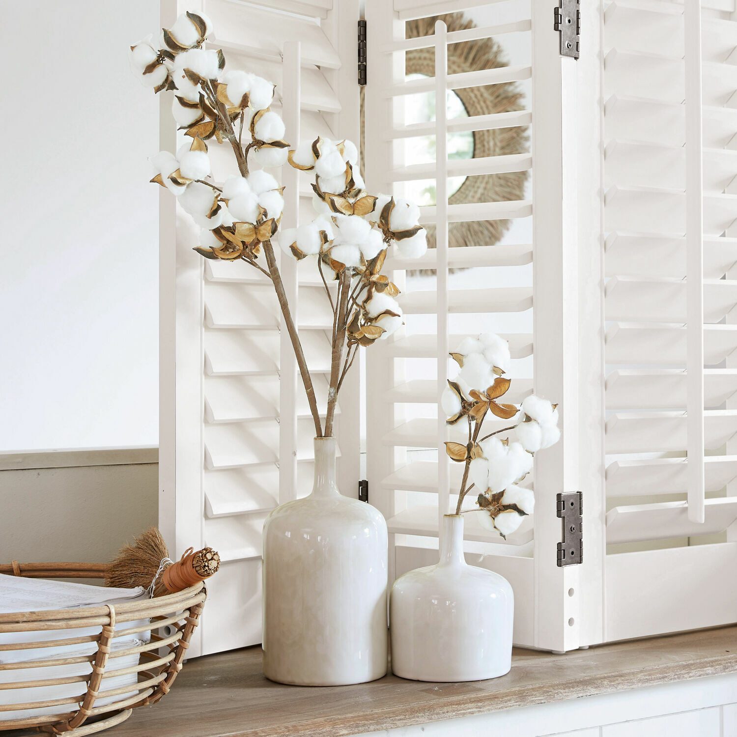 Mirabeau Tischvase Vase 2er Set Kurys creme