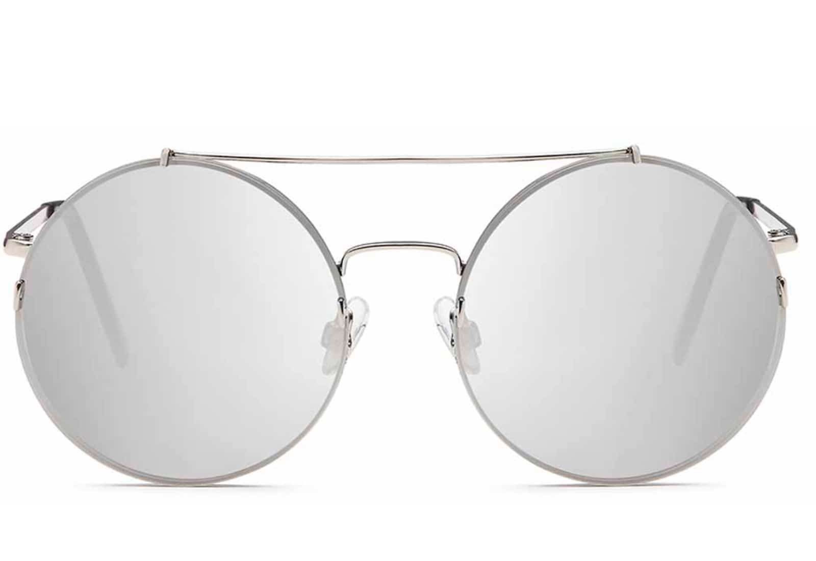 Linsen Damen verspiegelten, Sonnenbrille (1-St) mit Rundglas Pilotenbrille schwarz, blauen Designer balu-grün BEZLIT Eyewear Silber und