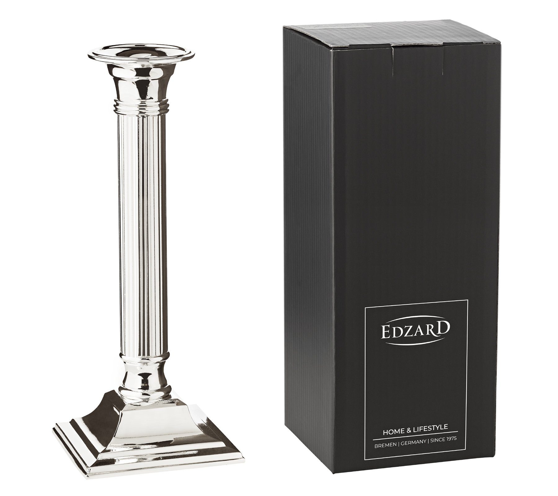 EDZARD Kerzenhalter Lincoln, Silber-Optik, kanneliert, edel günstig online kaufen