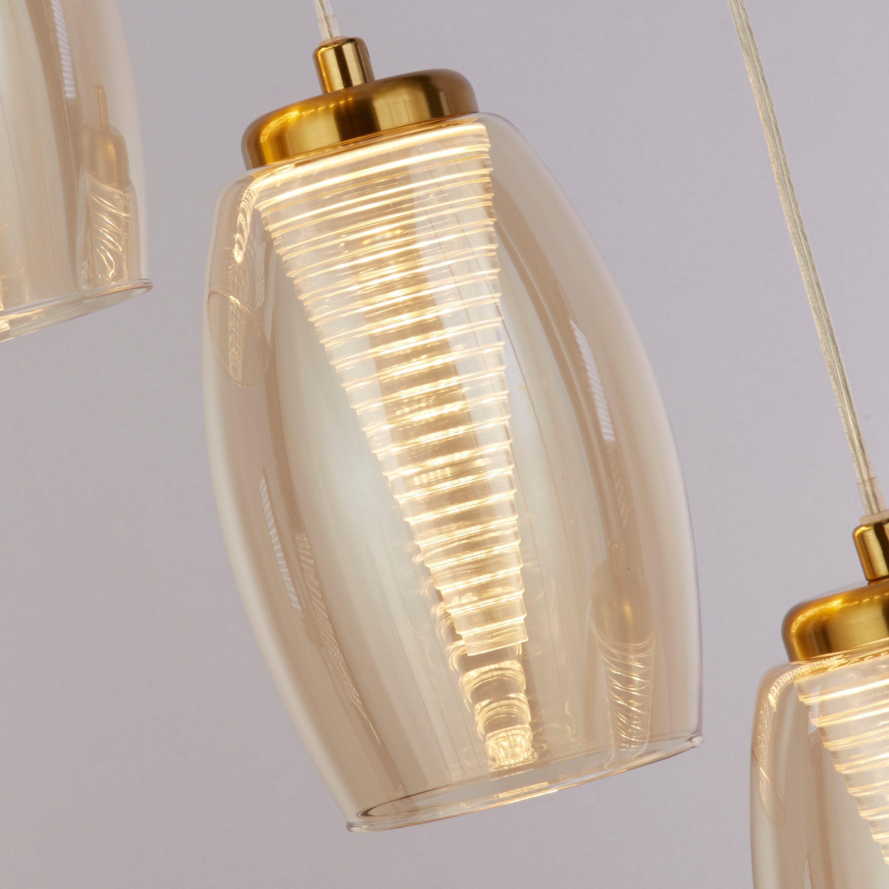 Searchlight LED-Hängeleuchte Hängeleuchte Cyclone, 5-flammig, LED fest integriert, Warmweiß, Stalaktit-Optik