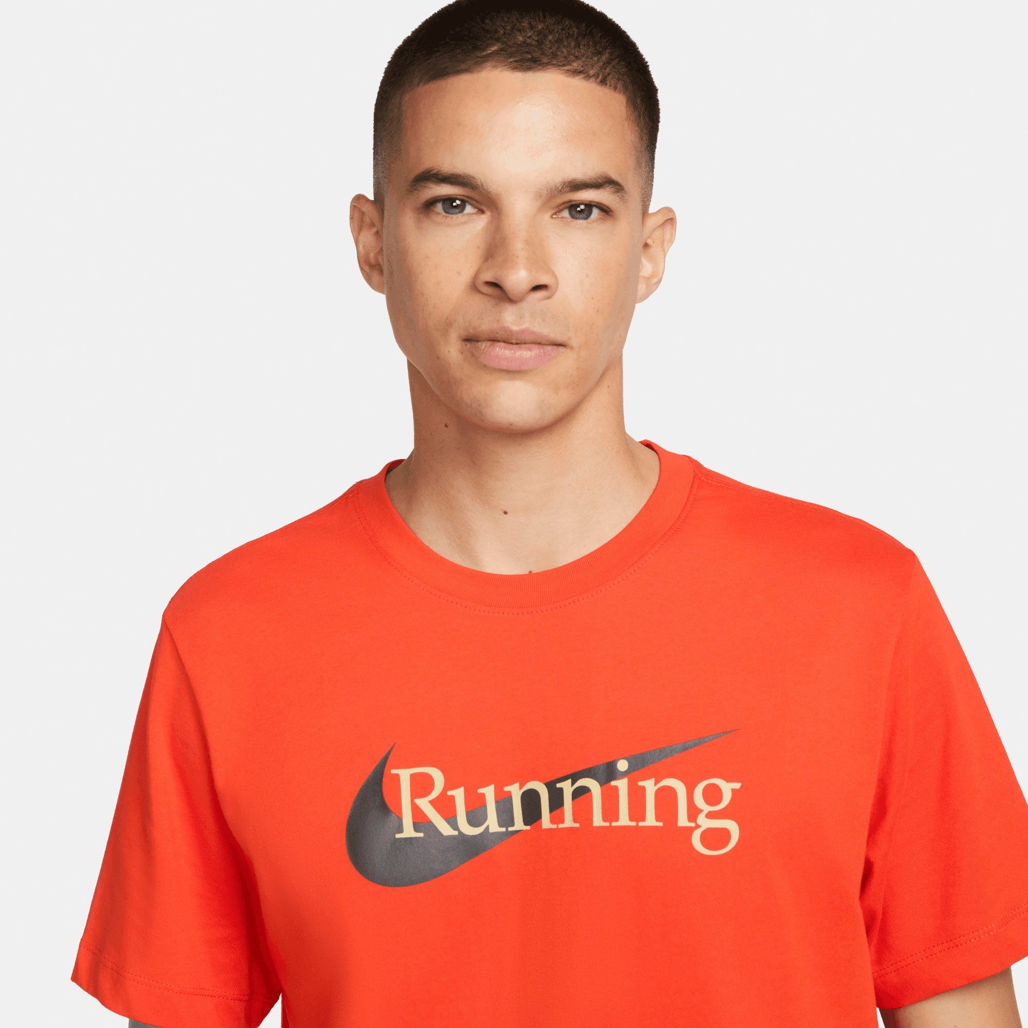 Laufshirt Dri-FIT Nike T-Shirt rot Running Men's