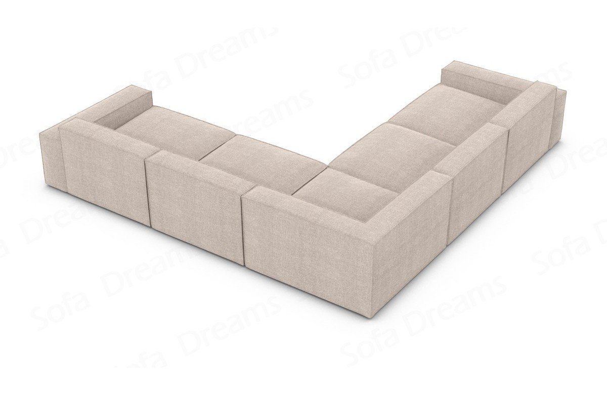 Loungesofa L Struktursofa Sofa, Sofa Ecksofa Polsterecksofa Form Stoff grau85 Formenta Stoffsofa Dreams