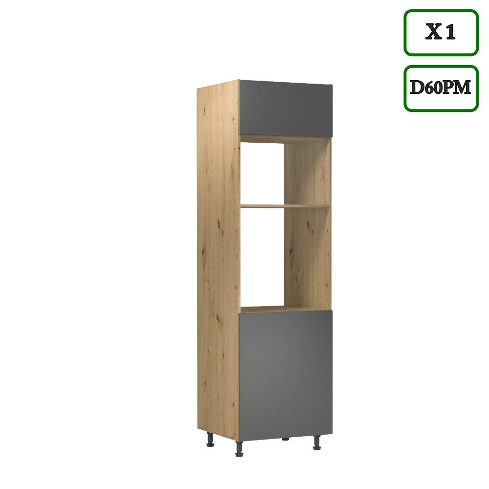 Front: Grau / Artisan Eiche