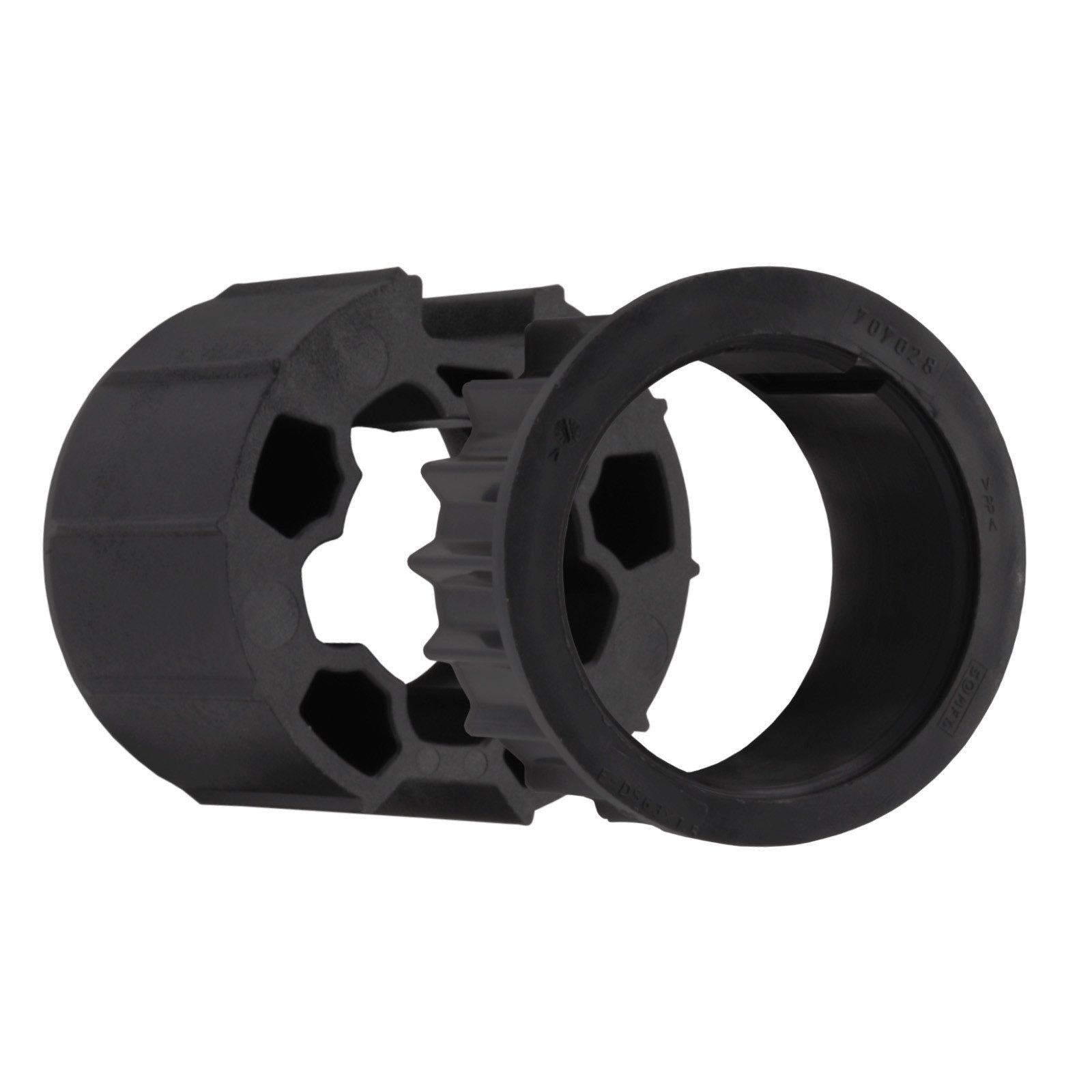 Simu Achtkantwelle Adaptersatz für Rundwelle, 63 mm Durchmesser, flachnut für T5 Motoren