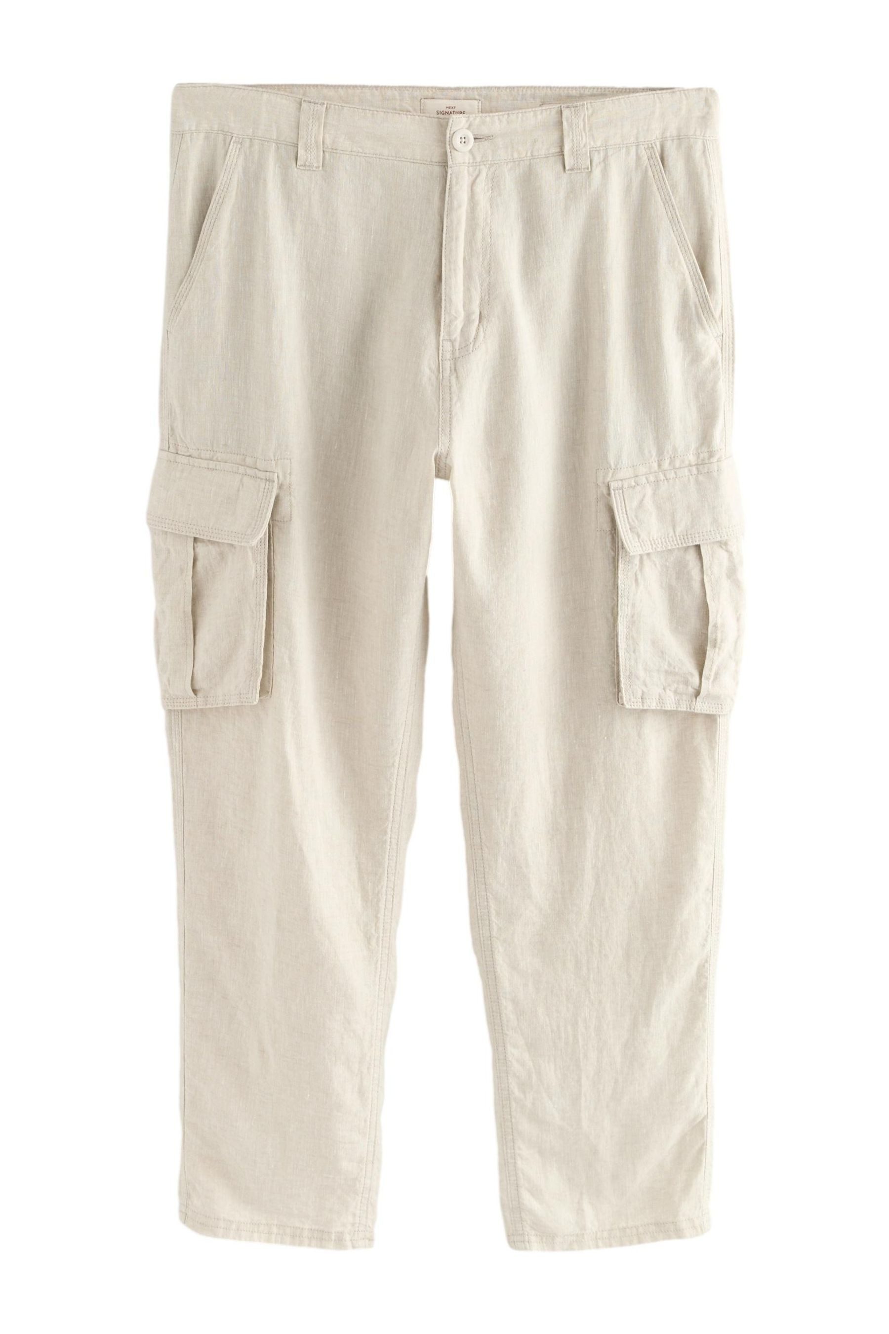 Next Leinenhose Regular Fit Signature Cargohose günstig online kaufen