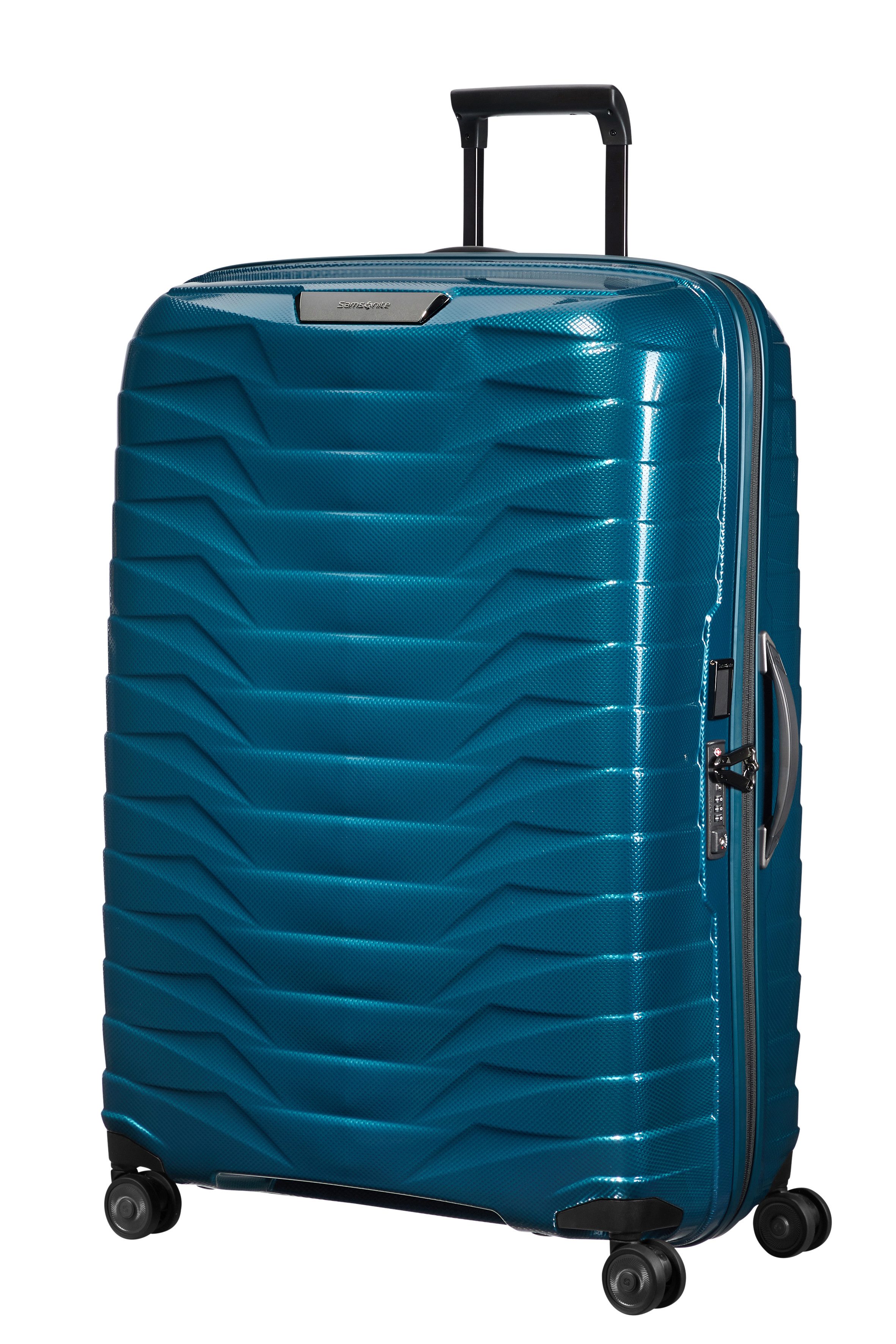 Samsonite Hartschalen-Trolley PROXIS, verschiedene Größen und Farben, 4 Rollen, arretierbares und versenkbares Druckknopf-Trolleysystem
