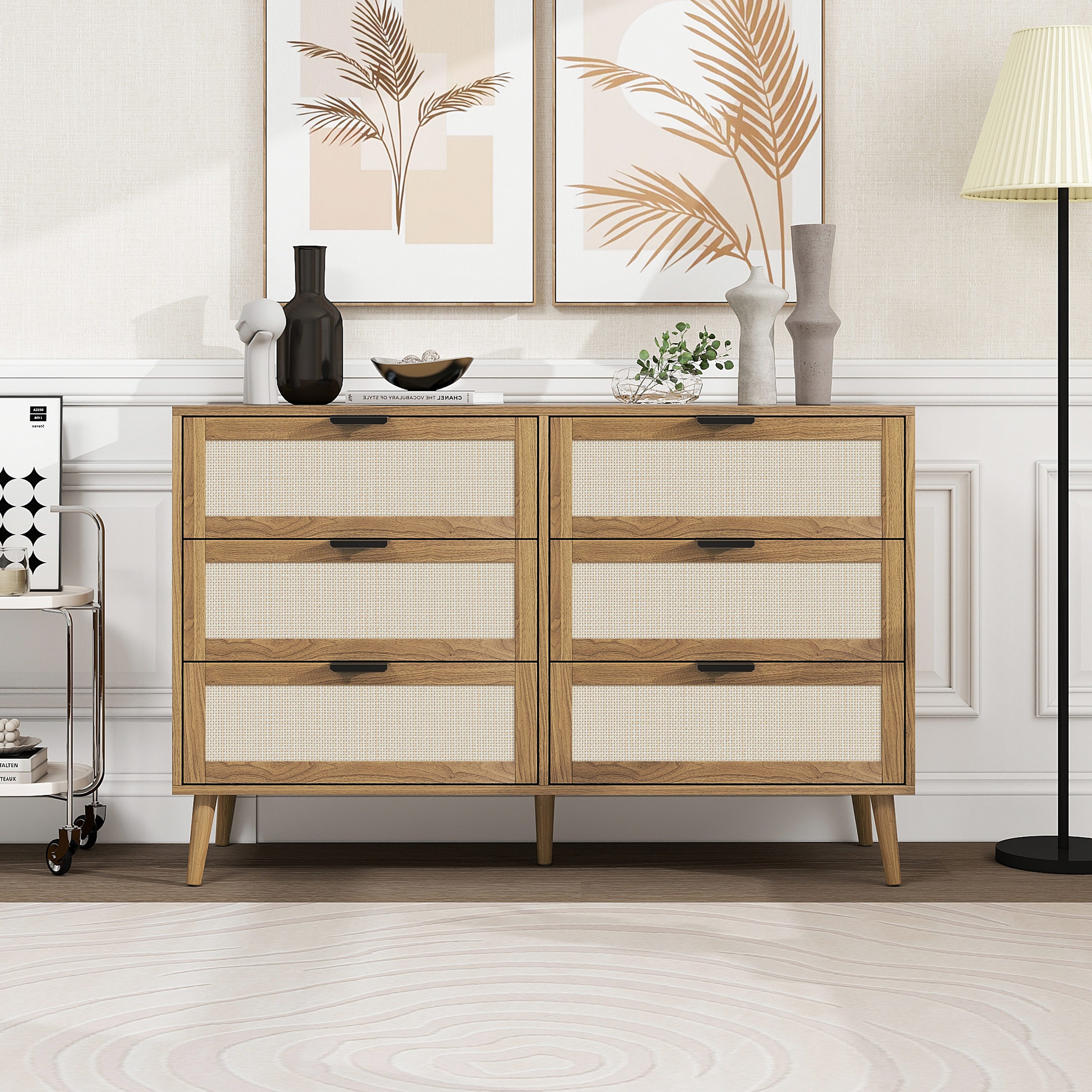 Furnishings Home Sideboard Schrank Kredenz Rattan günstig online kaufen