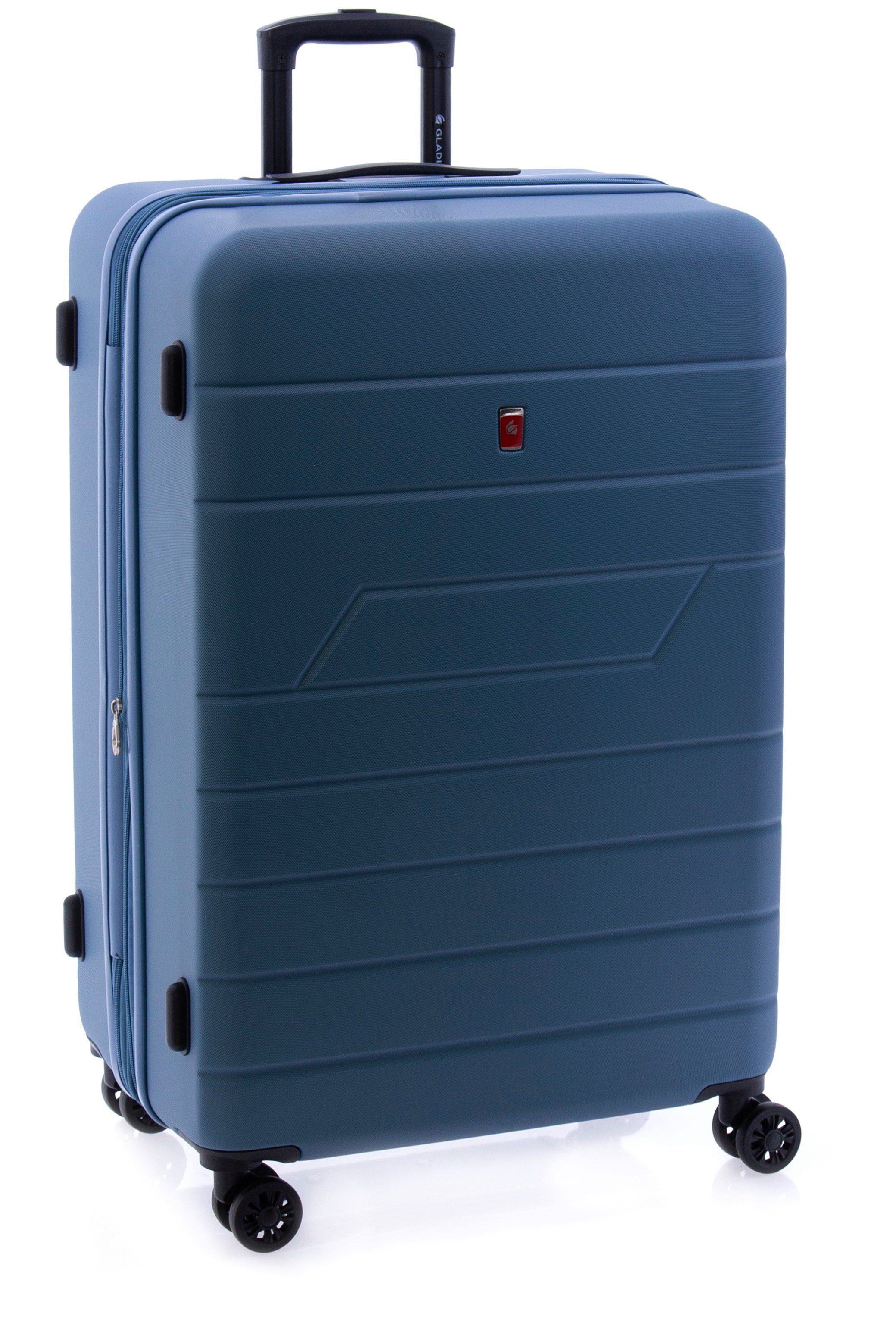 GLADIATOR Hartschalen-Trolley Koffer - schwarz, Farben: Dehnfalte, cm, 75 rot, Doppel-Rollen, grün blau, TSA-Schloss, 4