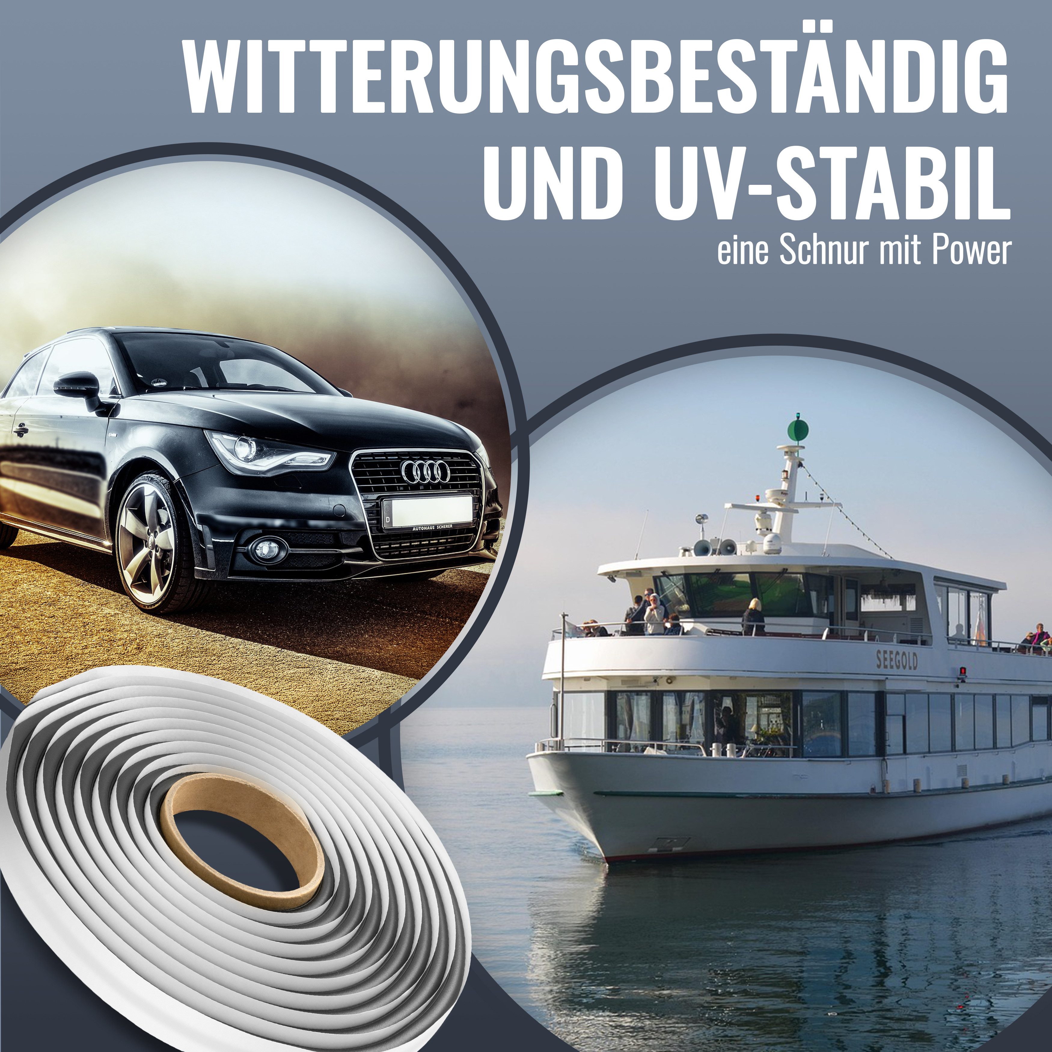 Poppstar Dichtband Butylrundschnur selbstklebend Wasserdichtes & diffusionsdichtes Butyl Abdichtband – Bild 5 von 5