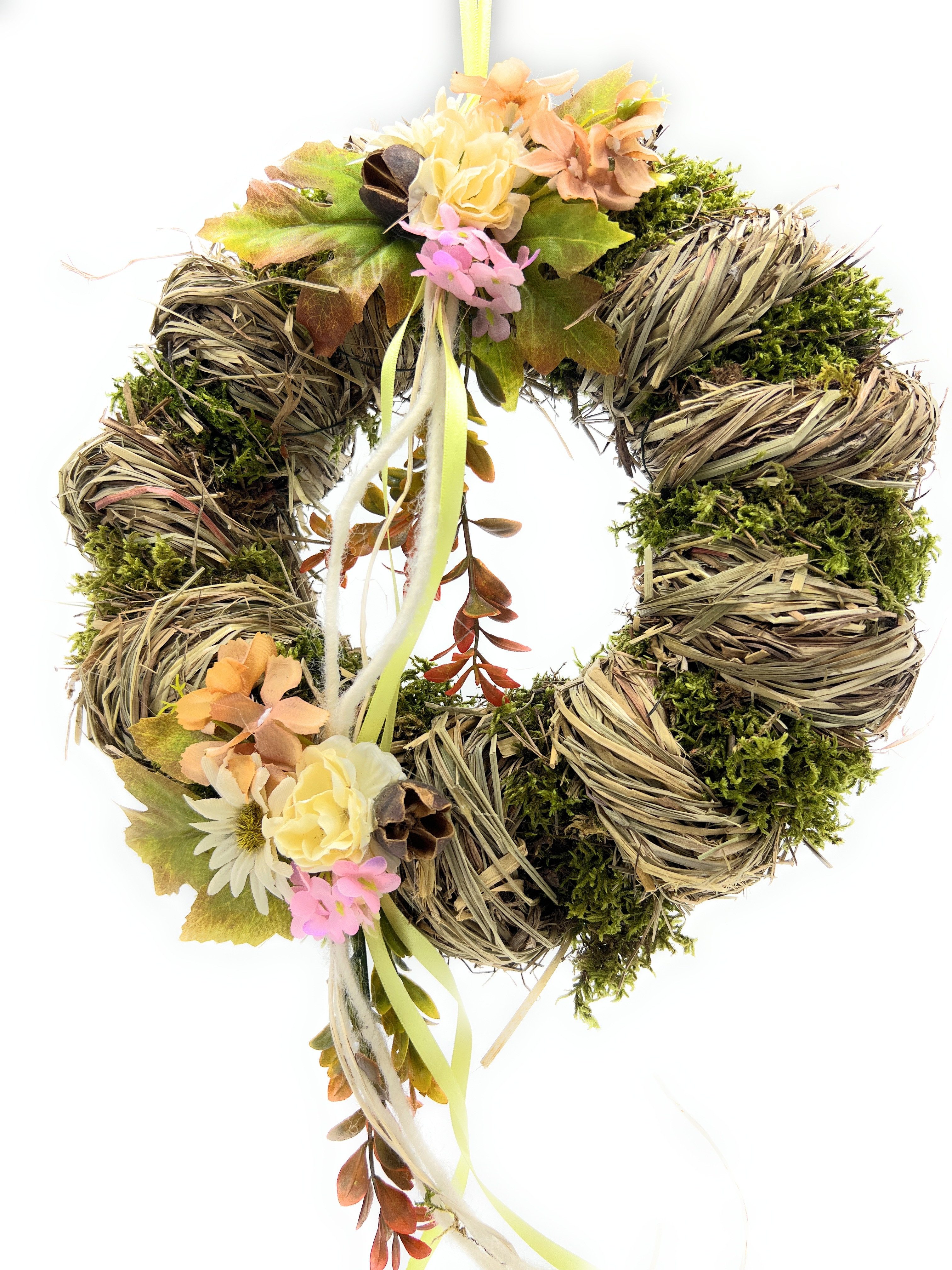 Small-Preis Dekokranz Türkranz Wandkranz rund Natur ø 28 cm - Herbst - Willkommensgruß