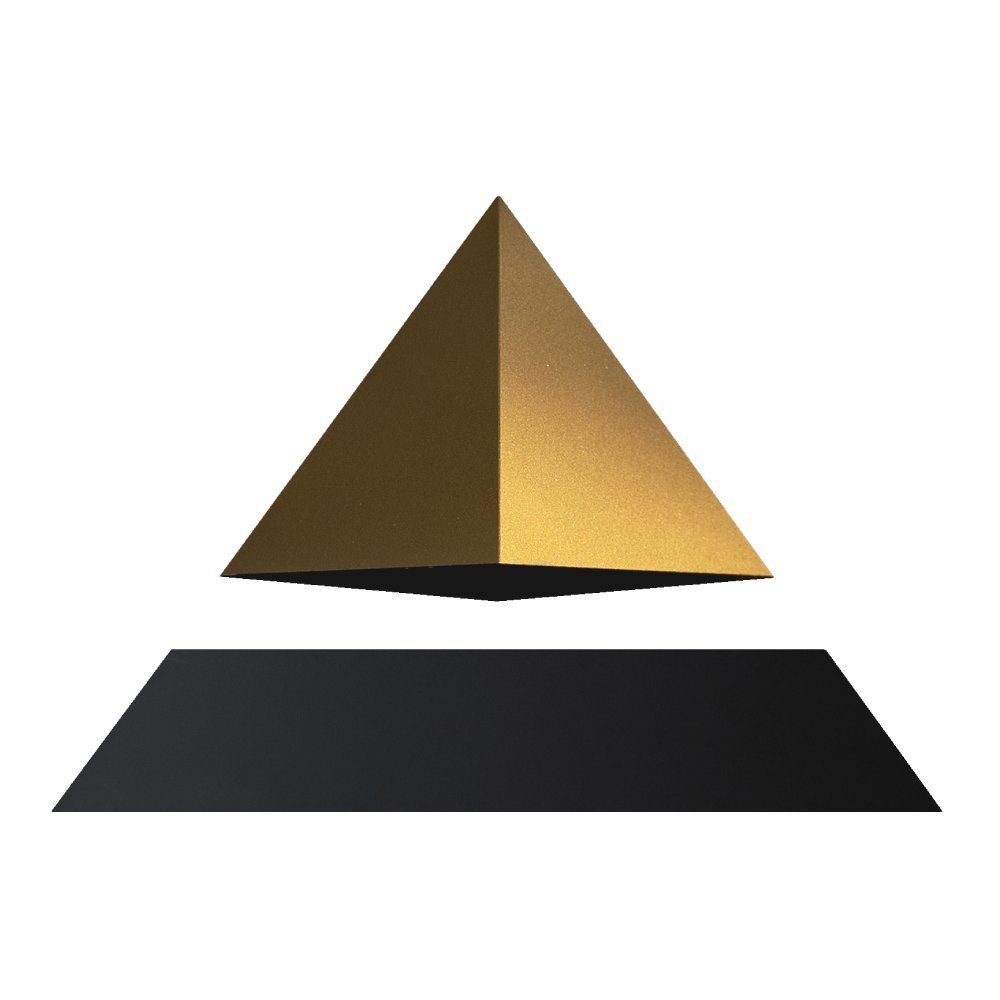 schwebende Gold Dekoobjekt Pyramide Py, FLYTE Py, Schwarz,Pyramide Basis