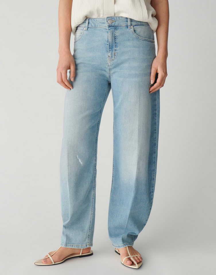 OPUS PANTS Relax-fit-Jeans Mari clear aus Candiani Denim mit Stretchkomfort Praktische Taschen runden den entspannten Look ab