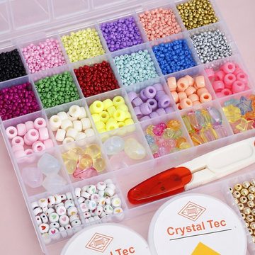 DTC GmbH Bettelarmband 29 Gauge Rice Bead, farbige Perle Perlenbox (Kreieren Sie Ihre eigenen Kreationen mit einer Auswahl an farbenfrohen Perlen und Werkzeugen für all Ihre Perlenbedürfnisse!, 1-tlg)