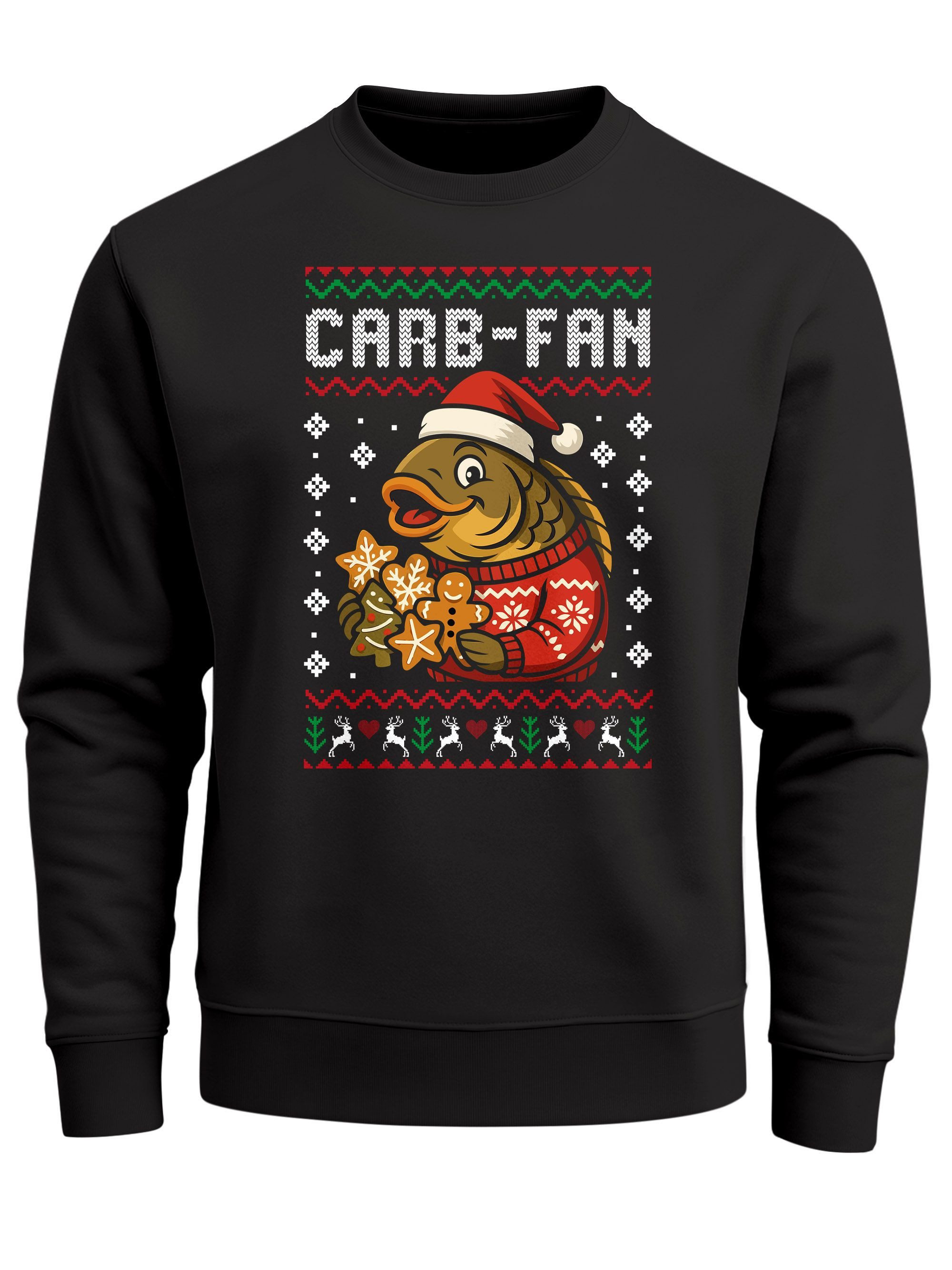 Sweatshirt Sweatshirt Herren Weihnachtspullover Ugly XMAS Aufdruck Wortspiel