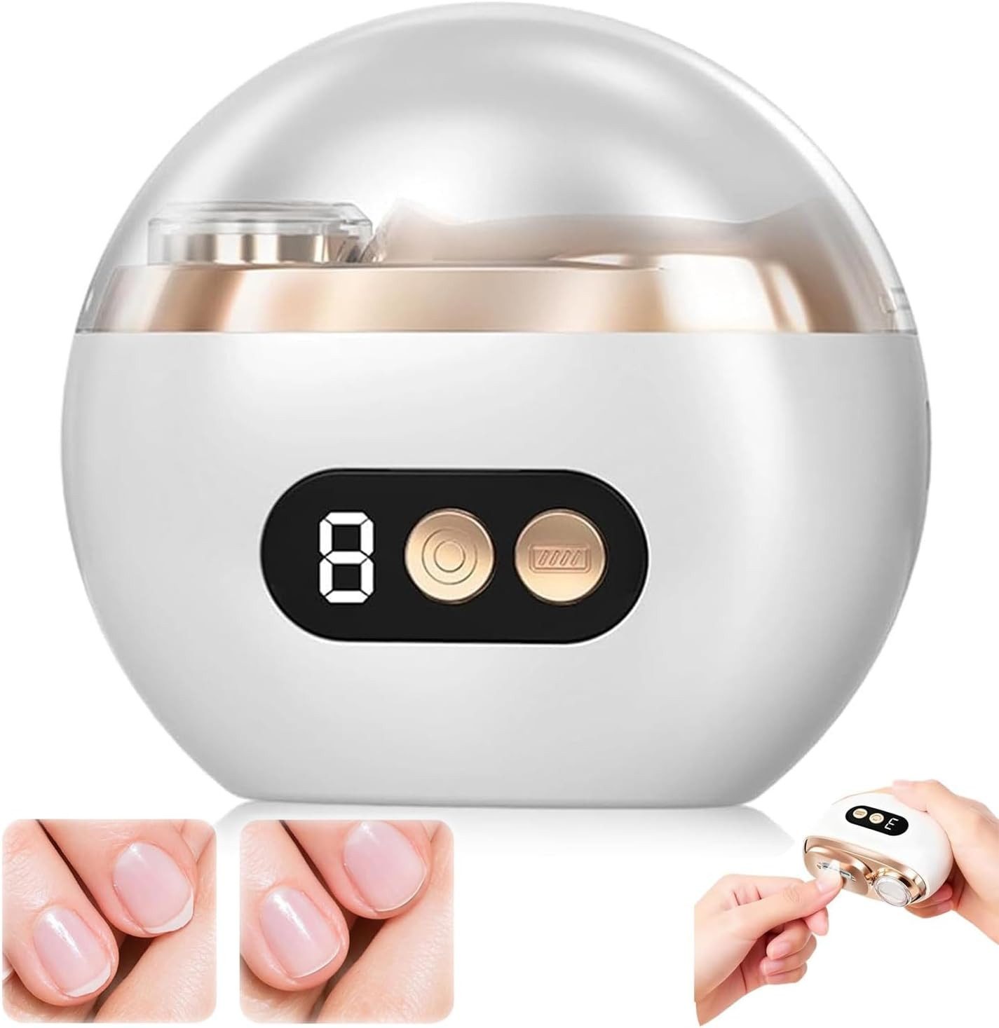 FELIXLEO Paraffinbad Elektrischer Nagelknipser Senioren LED Nagelfeile 3 Geschwindigkeiten