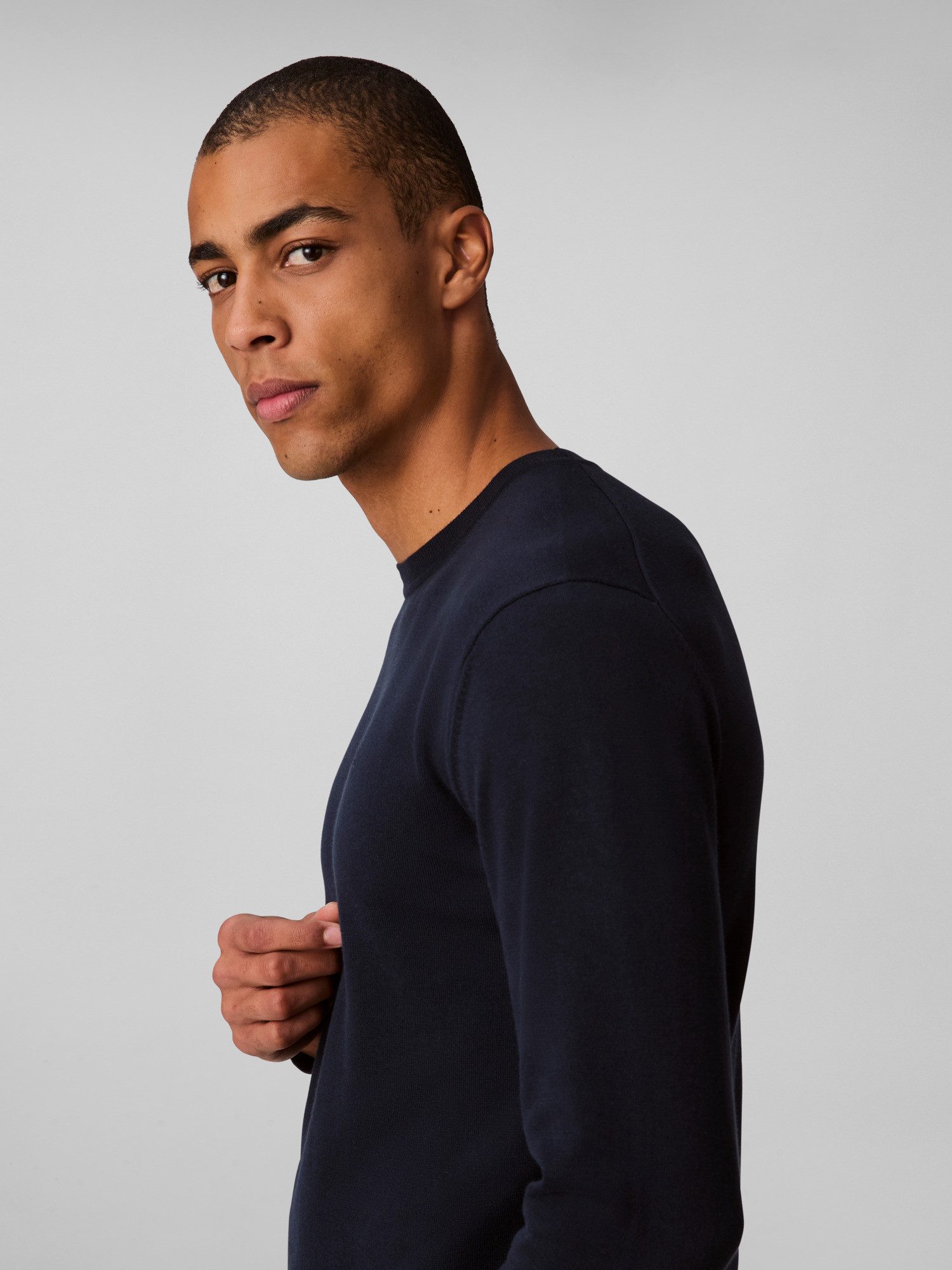 Calvin Klein Strickpullover LS SUPIMA COTTON CREW 14GG Mit Rundhalsausschnitt