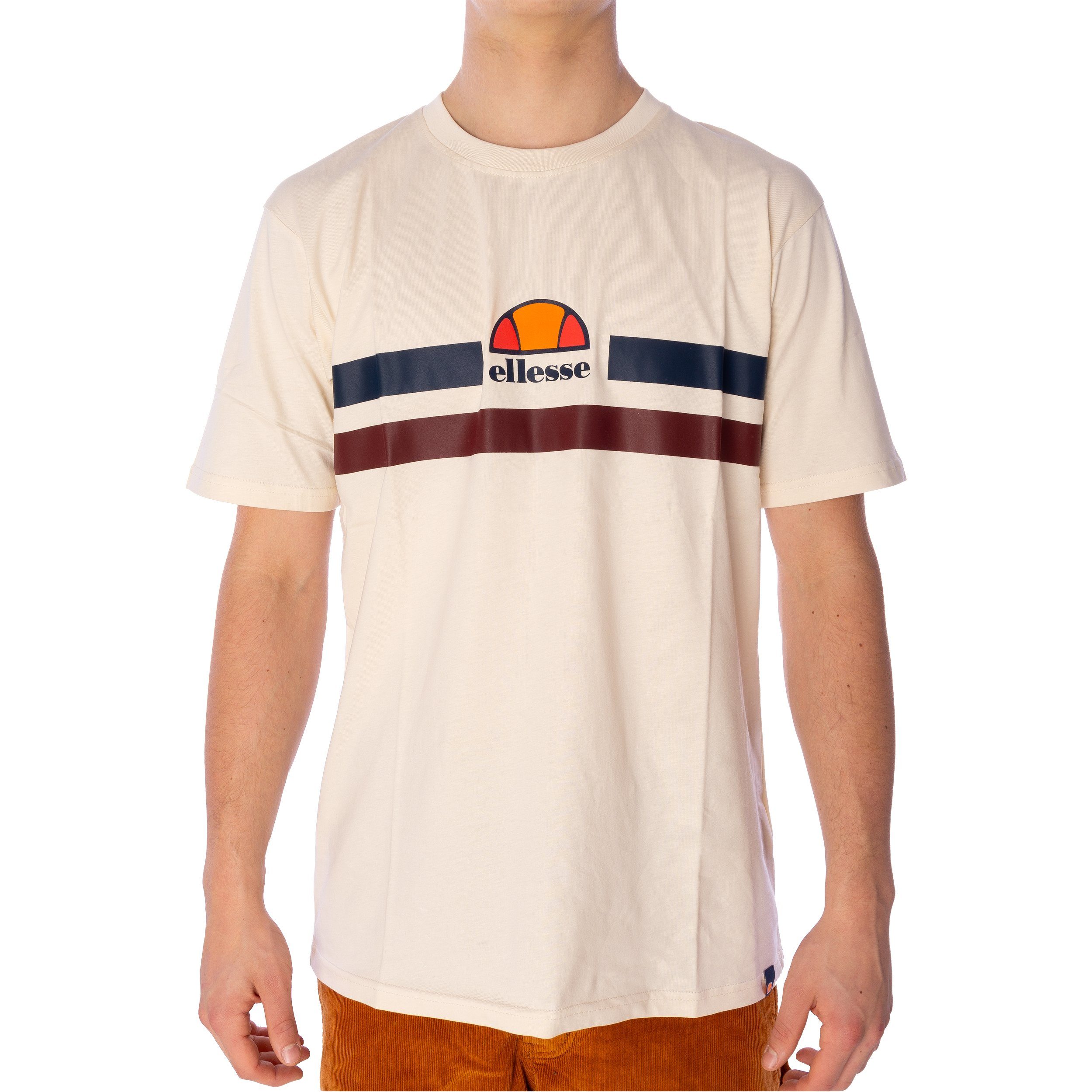 Ellesse T-Shirt T-Shirt Ellesse Aprel (1-tlg) offwhite/burgundy | T-Shirts