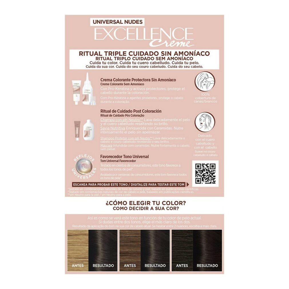 L'ORÉAL PARIS Mascara EXCELLENCE creme universal nudes tinte #2u-darkest brunette