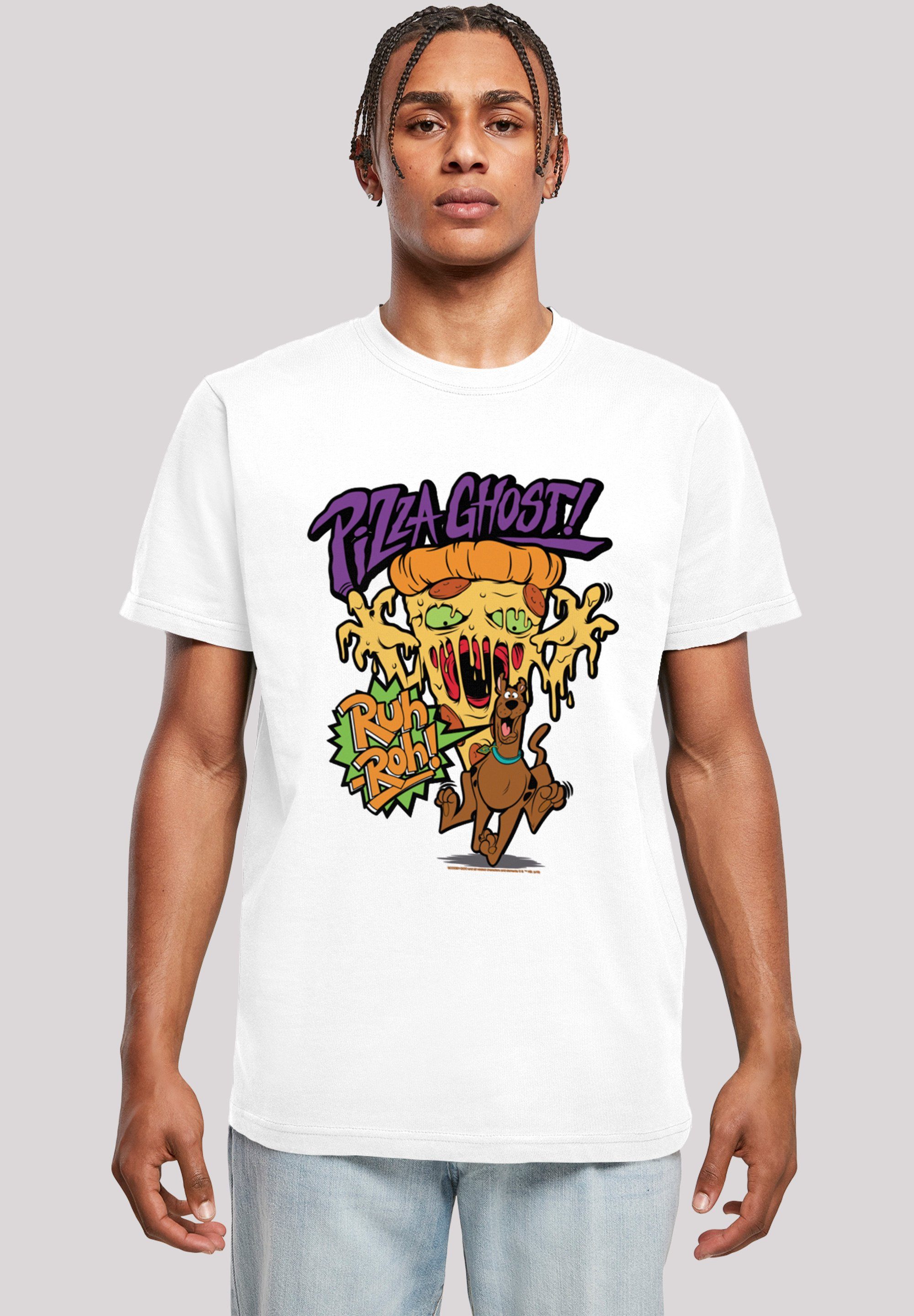 F4NT4STIC T-Shirt Scooby Doo Pizza Ghost Geist Herren,Premium Merch,Regular-Fit,Basic,Bedruckt weiß