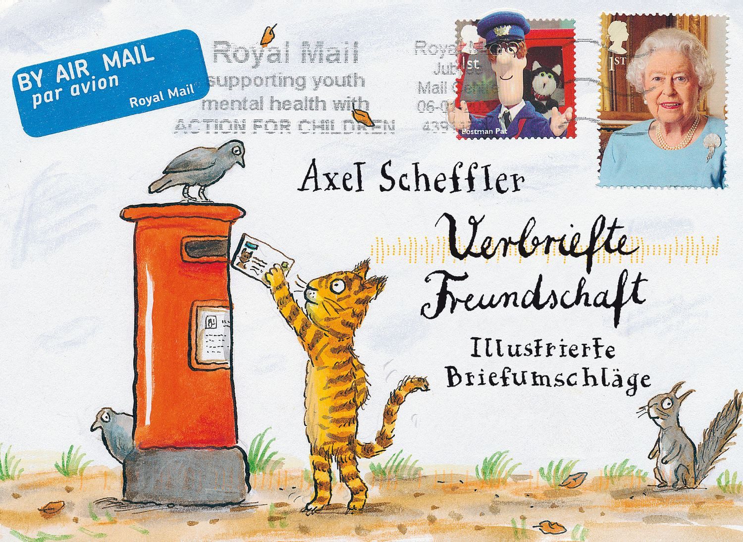 Fachbuch Axel Scheffler: Verbriefte Freundschaft Illustrierte Briefumschläge Axel Scheffler