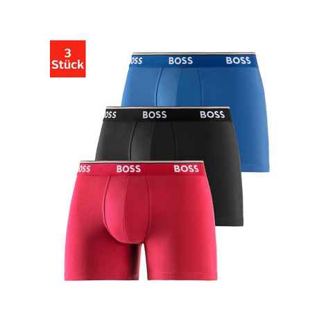 BOSS Langer Boxer Boxer Brief 3P (Packung, 3er-Pack) mit farblich passendem Webbund