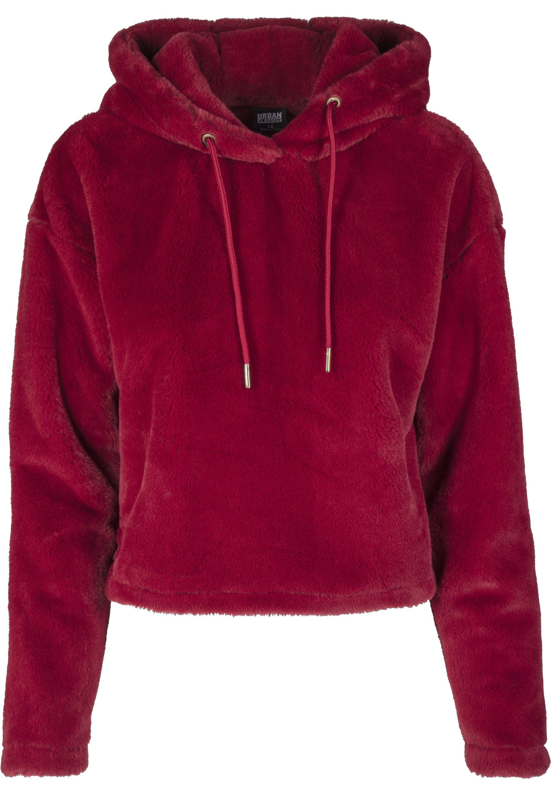 URBAN CLASSICS Sweatshirt Urban Classics Damen Ladies Oversize Short Teddy Hoody (1-tlg)