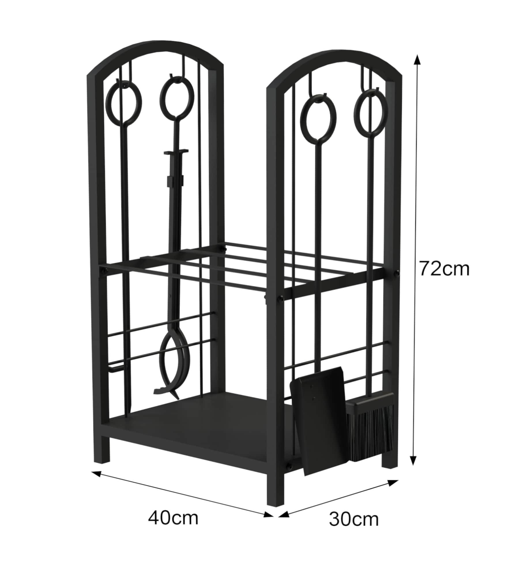 DanDiBo Kaminholzregal Metall Schwarz 72 cm günstig online kaufen
