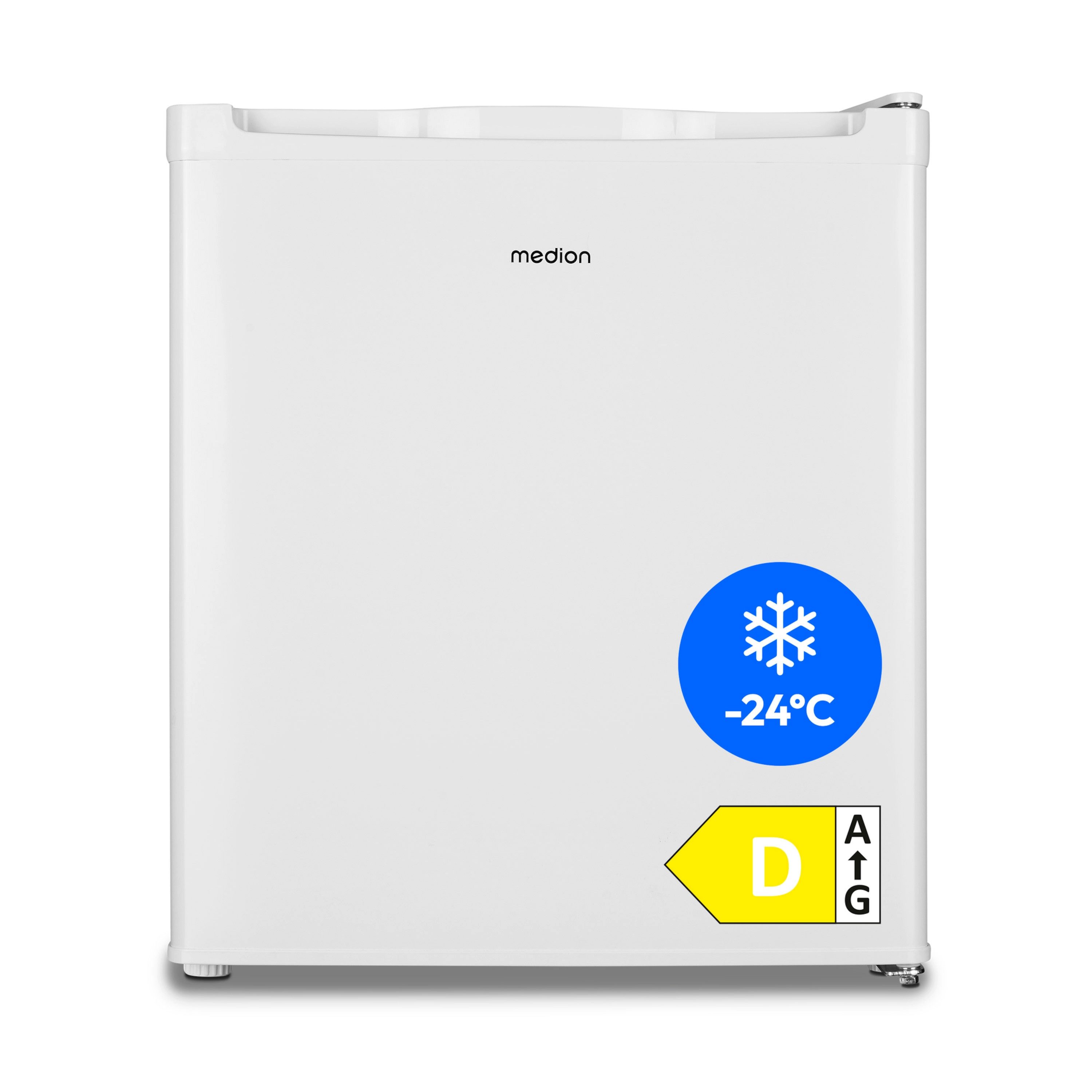 Medion® Gefrierschrank MD37675, 51 cm hoch, 44 cm breit, 33 Liter Nutzinhalt, 51cm hoch, Griffmulde, Stern-Einstufung 4 Sterne