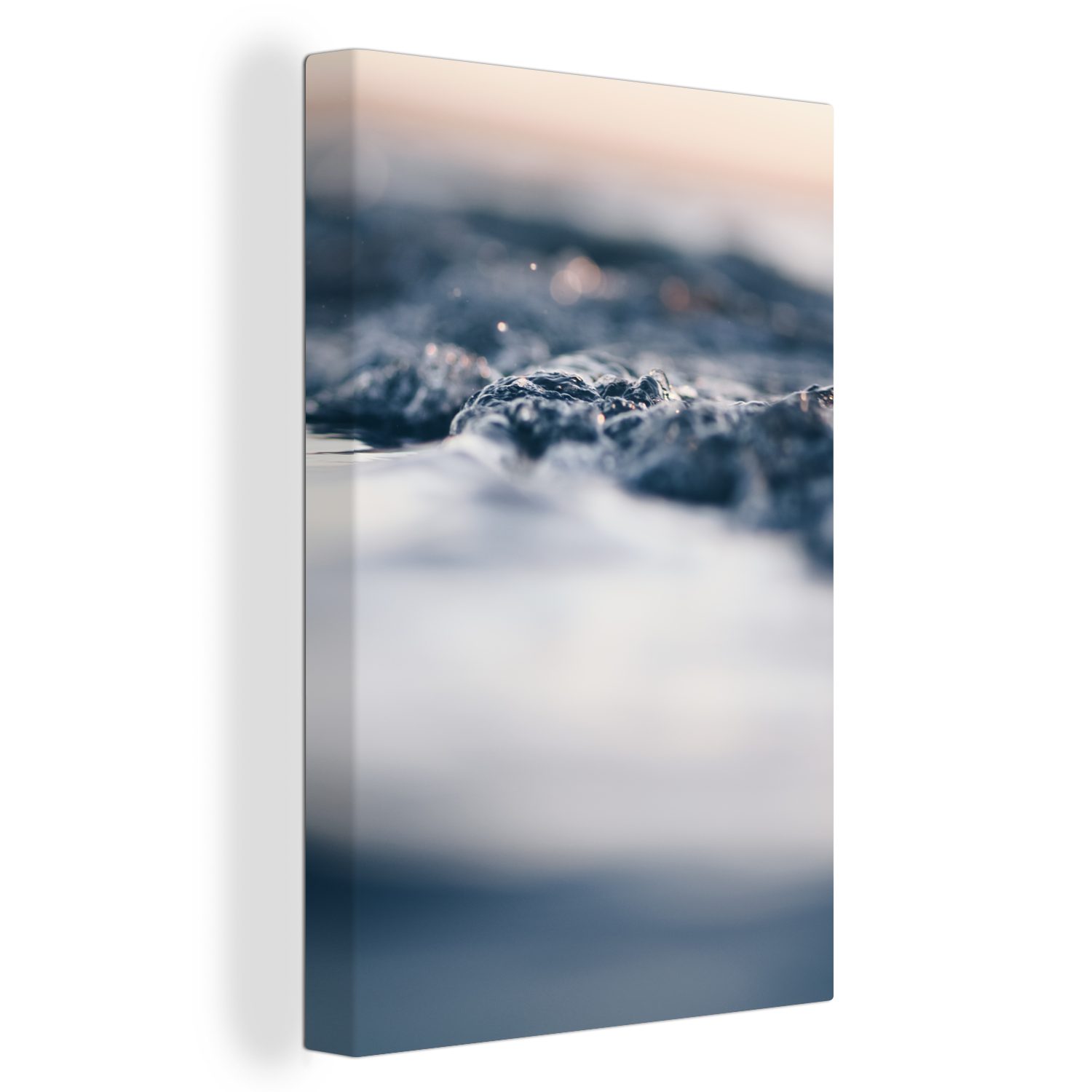 OneMillionCanvasses® Leinwandbild Wasser - Meer - Wellen, (1 St), Leinwandbild fertig bespannt inkl. Zackenaufhänger, Gemälde, 20x30 cm
