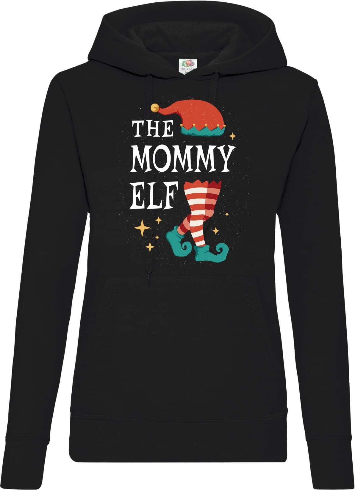 Youth Designz Kapuzenpullover The Mommy Elf Damen Hoodie Pullover mit trendigem Frontprint