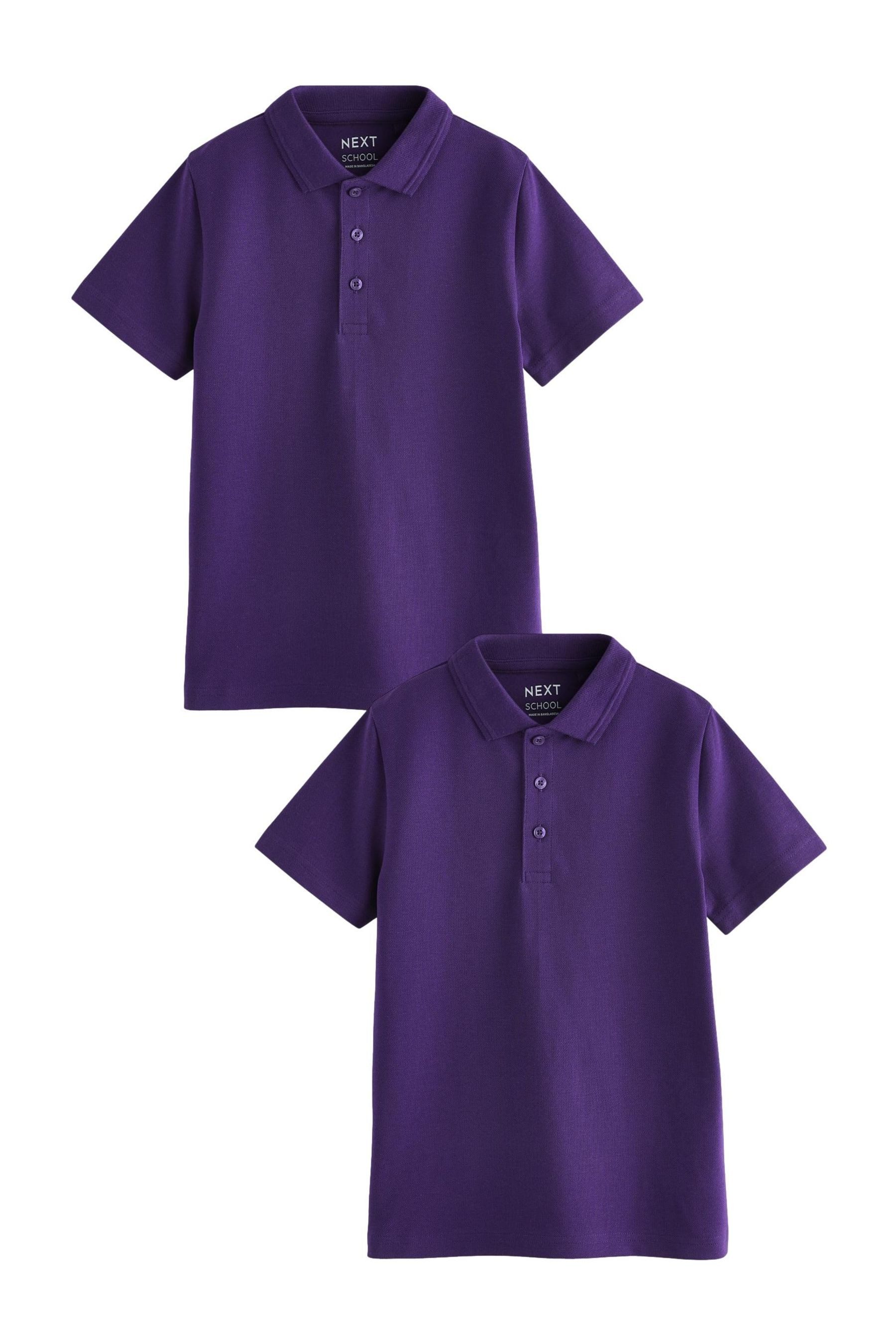 Next Poloshirt Schul-Poloshirts aus Baumwolle im 2er-Pack (2-tlg)