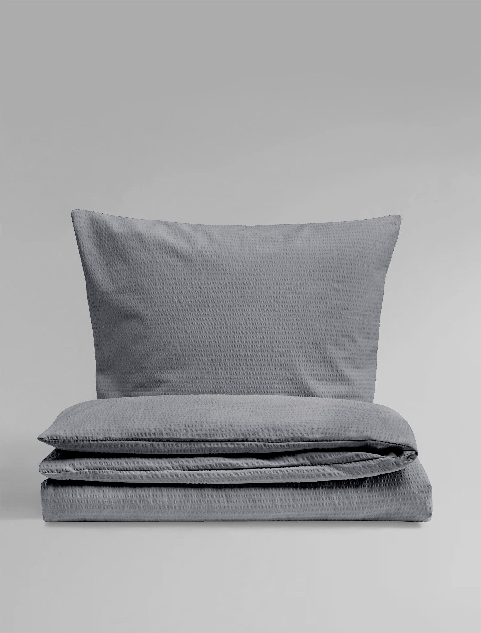 BIERBAUM Bettwäsche Chic Uni, Seersucker, 2 teilig, Schickes Unidesign: Modern und elegant für jedes Schlafzimmer