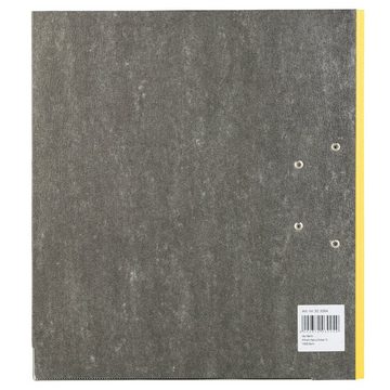 Idena Aktenordner Idena 303064 - Ordner für DIN A4, 8 cm breit, Wolkenmarmor, gelb, 1