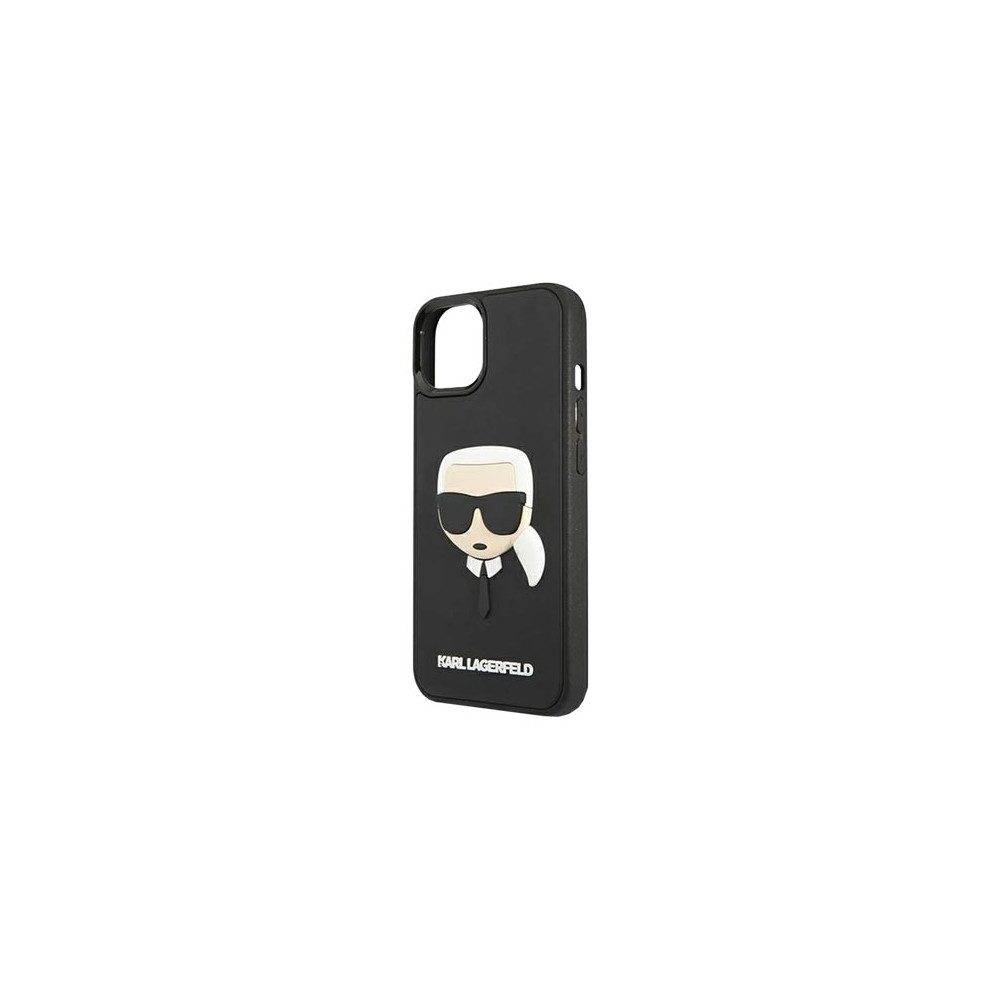 KARL LAGERFELD Handytasche KLHCP13SKH3DBK Hard Cover 3D Rubber Schutz für iPhone 13 Mini Schwarz