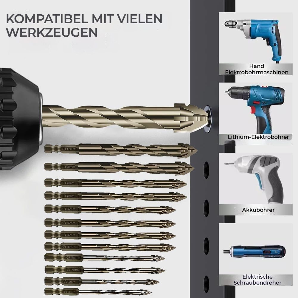QUBEBU Bohrersatz 12Stk 3-12 mm Exzenterbohrer günstig online kaufen