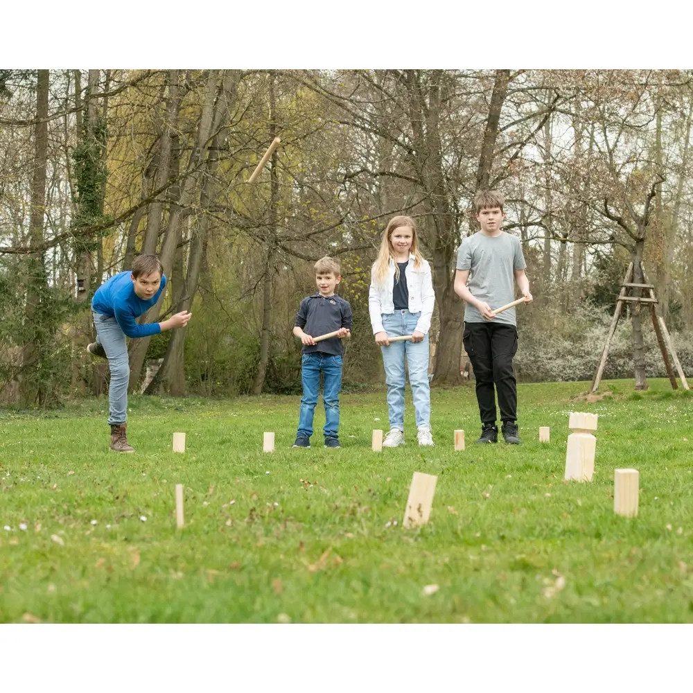 Vedes Pylonen Outdoor active Schwedenschach-Kubb, 21-teilig im Netz